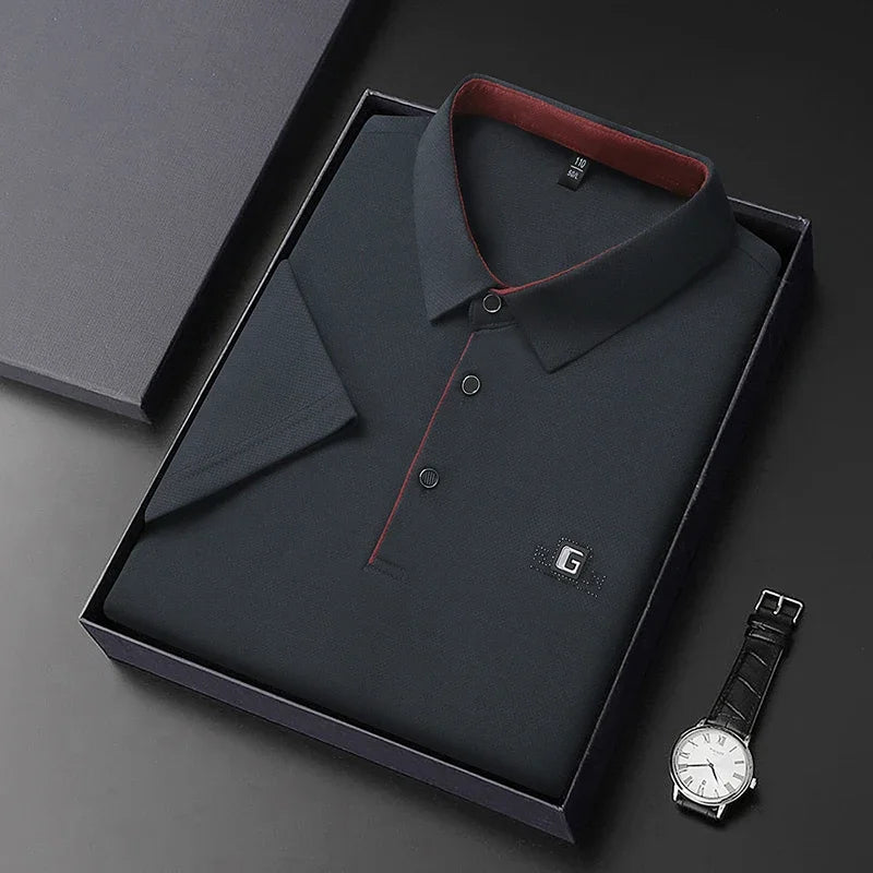 The Elite Crest: Performance Short Sleeve Polo