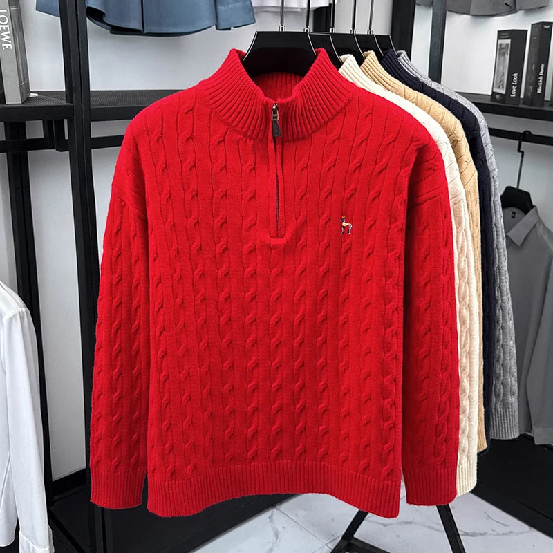 The Heritage Pup: Jacquard Embroidery Pullover