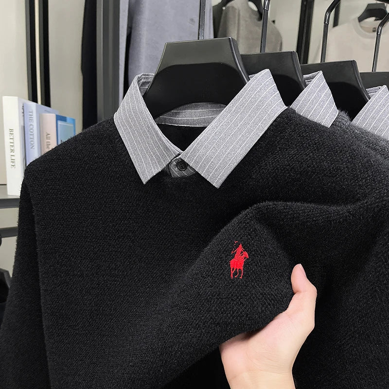 The Dual Heritage: Fake Two-Piece Pullover