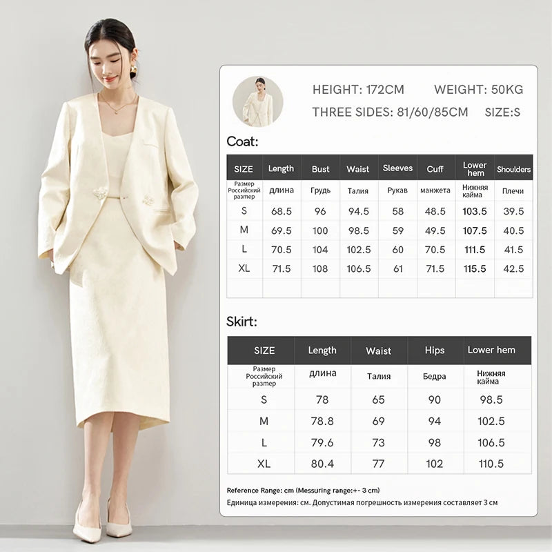 The Empress Jacquard: Sentubila Mandarin-Inspired Skirt Suit