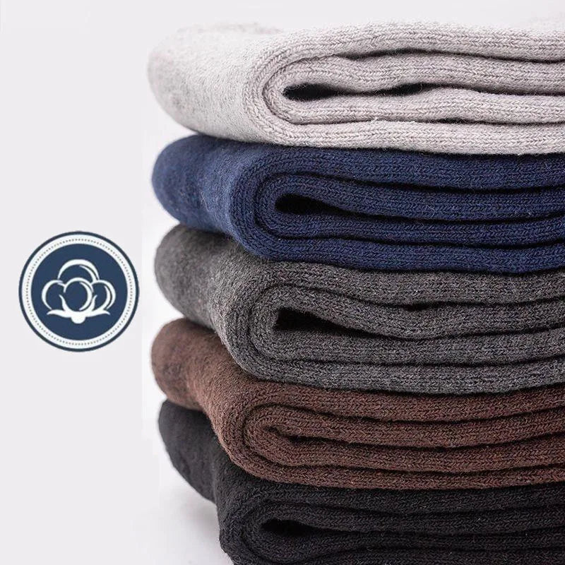 The Thermal Shield: Thickened Cotton Business Socks