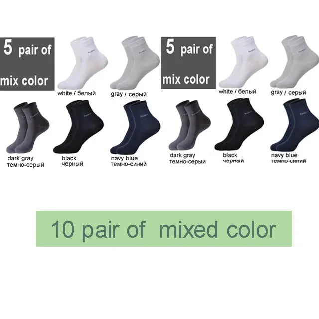 The Bamboo Cloud: 10-Pair Executive Crew Sock Set