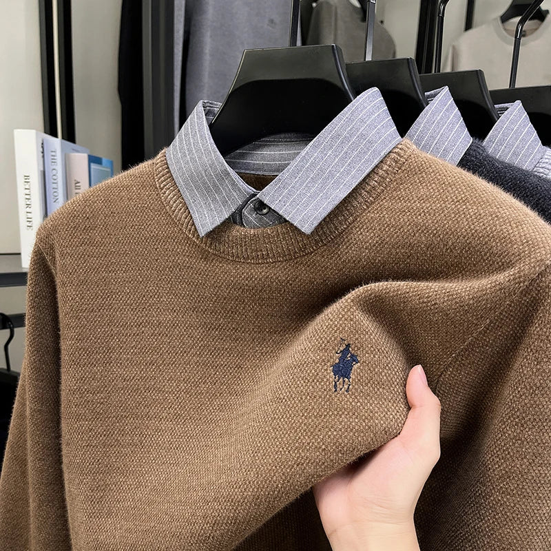 The Dual Heritage: Fake Two-Piece Pullover