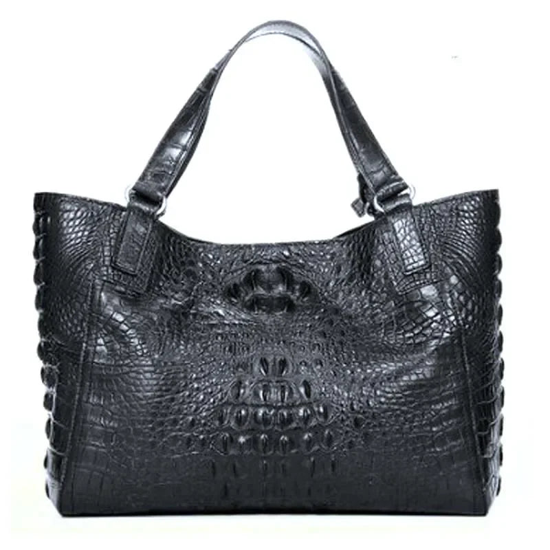 The Autumn Sovereign: KEXIMA Handcrafted Crocodile Leather Tote