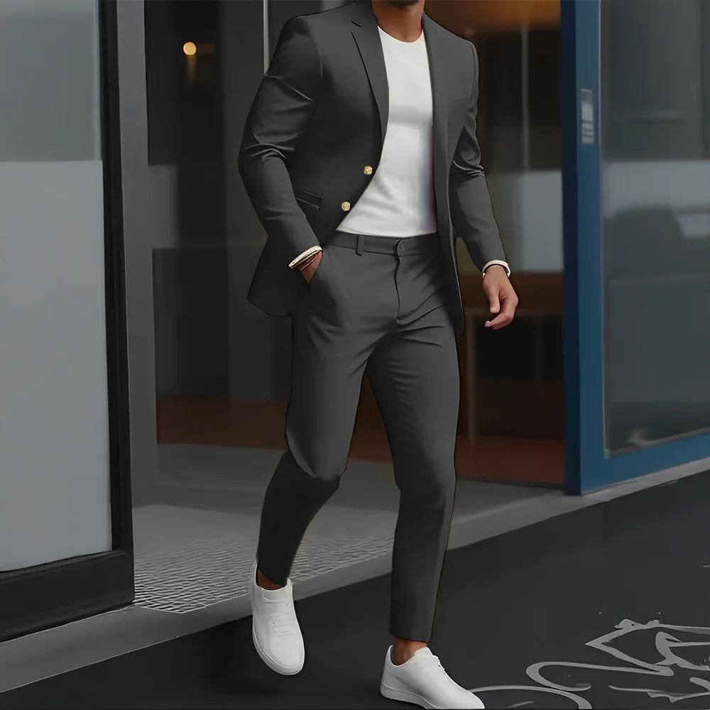 The Victoria Promenade: Loose-Fit Wool Formal Suit