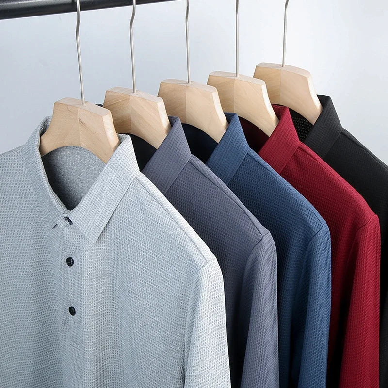The Executive Versatile: Modern Long Sleeve Polo
