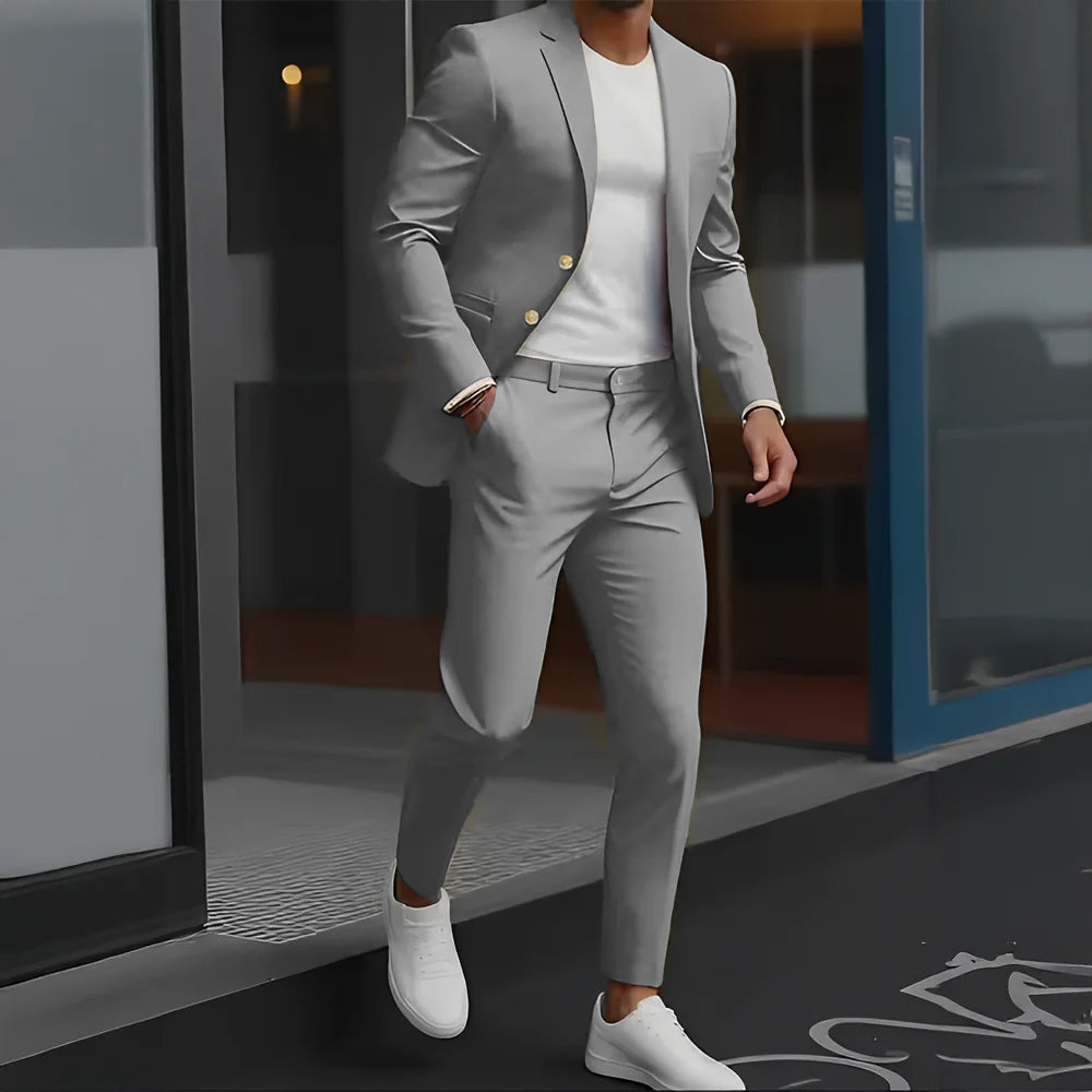 The Victoria Promenade: Loose-Fit Wool Formal Suit