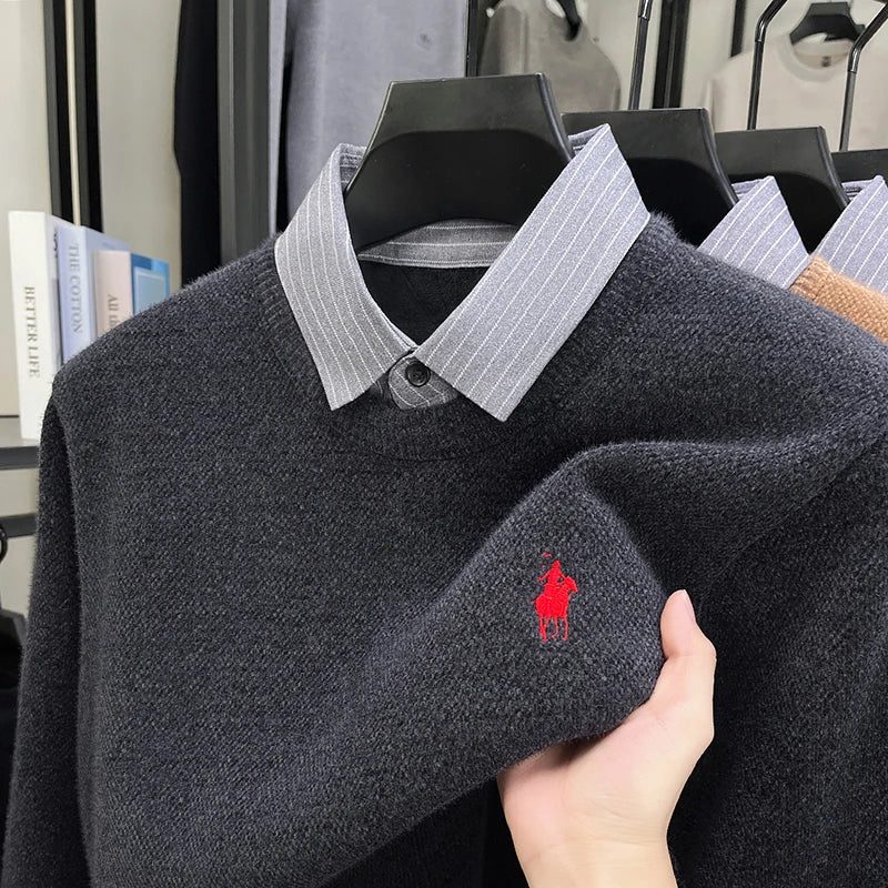 The Dual Heritage: Fake Two-Piece Pullover