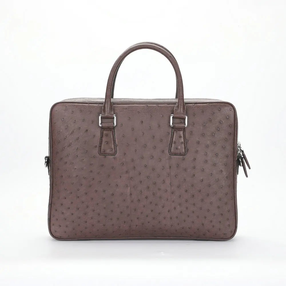 The Savanna Elite: South African Ostrich-Texture Briefcase